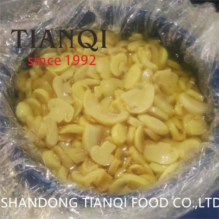 Best sliced white champignon mushroom in SO2 In drums